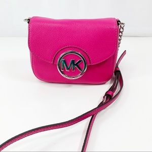Michael Kors small hot pink crossbody bag